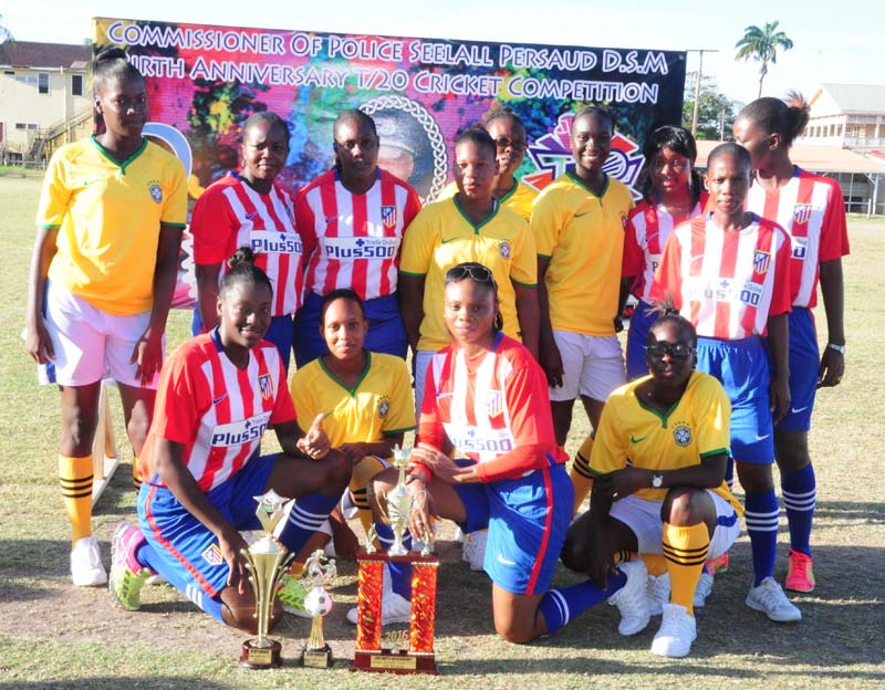 Members of the Headquarters and Training School football teams.