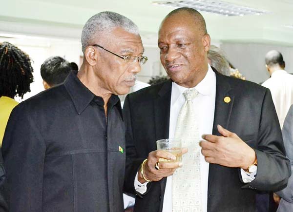 President David Granger, with Minister of State, Joseph Harmon