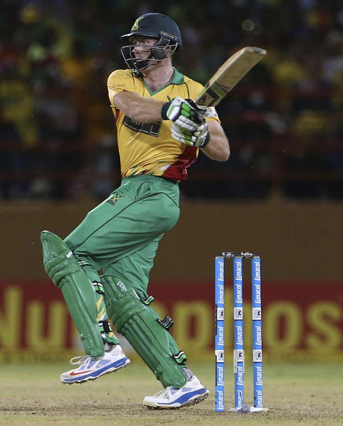 Martin Guptill scored an unbeaten 50, Guyana Amazon Warriors v St Lucia Zouks, CPL 2014, Providence, July 19, 2014 ©LatinContent/Getty Images