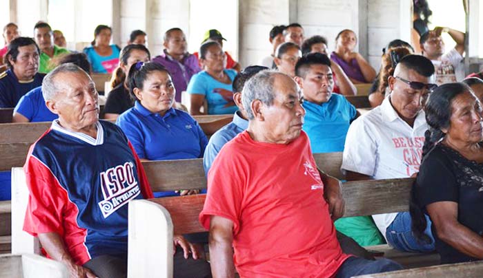 Residents at the meeting in Waramadong.