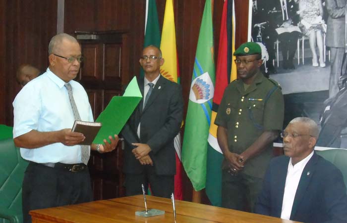 Sworn in on the day the High Court order was made, Mabaruma’s Mayor Rupert Henry Smith