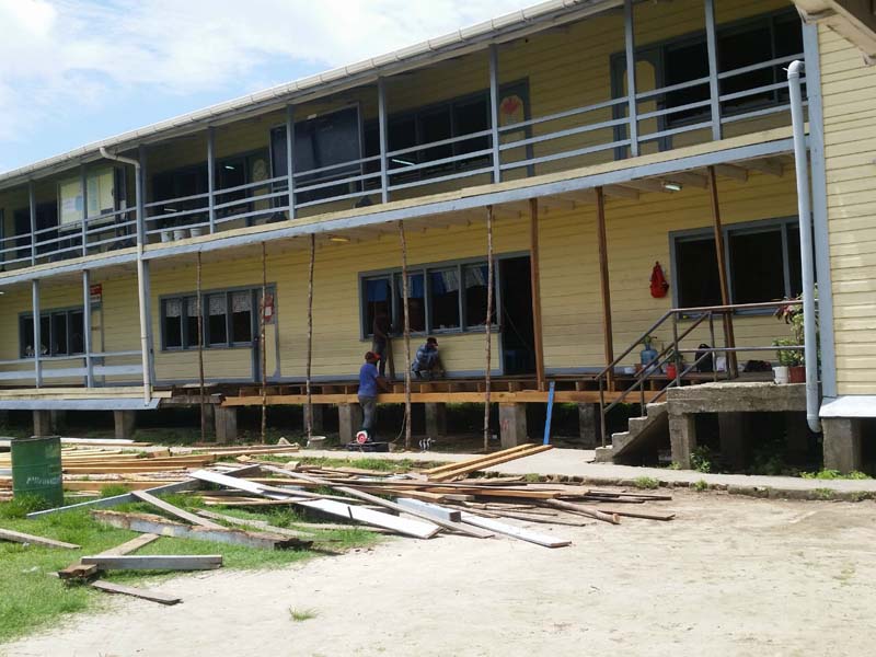 Construction works were ongoing at the Goed Fortuin Primary school yesterday.