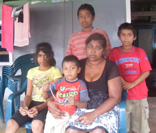 Satwantie Harpaul with her children some six years ago.