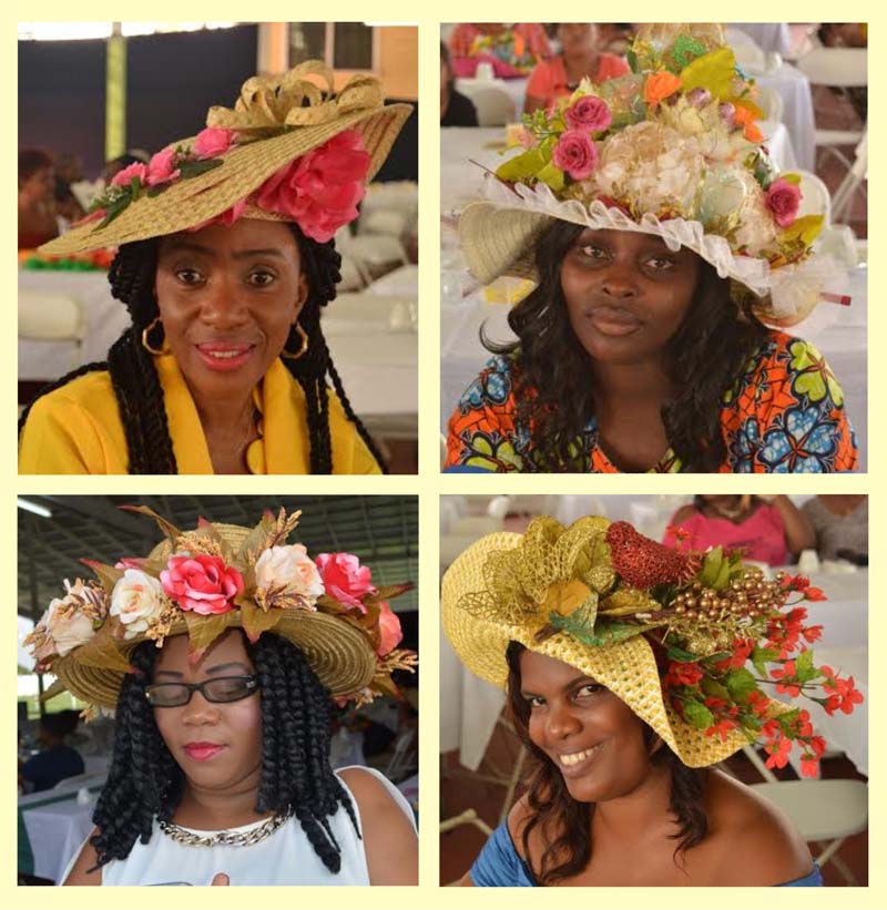 Some of the hats that were on display at the event.