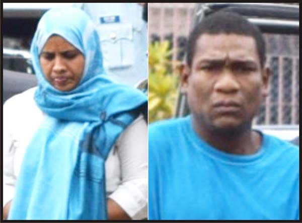 (Daughter) Bibi Nazeela Habiboodeen and alleged hitman Linden Lewis.