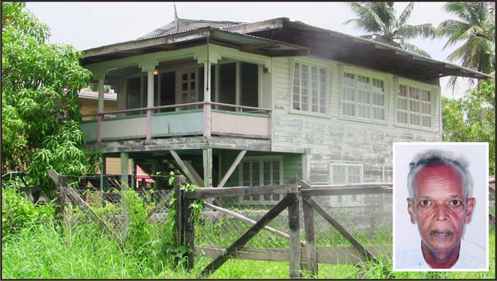 The home where Henry Gobin(inset) was discovered. 