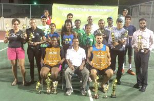 Winners and Runner-ups. In the front row from left ; Afrucia Gentle, John Tracey and Anthony Downes. 