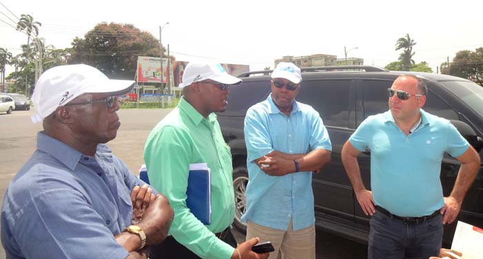 (From left) Representatives of NPS; John Daniels, Colvern Venture, Ifa Kamau Cush and Simon Moshesvilli.