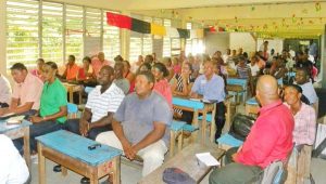 Attendees during the meeting Thursday to discuss the relocation of vendors to facilitate the WCD Road Improvement Project.