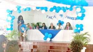 The panel at the head table yesterday. Seated from right are GRPA’s Executive Director, Patricia Sheerattan-Bisnauth, Minister Nicolette Henry, UNICEF representative Marianne Flach, and other stakeholders 