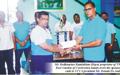 Twins Beer Garden  (Bayo) sponsors  Upper Corentyne  U19 Cricket  Competition