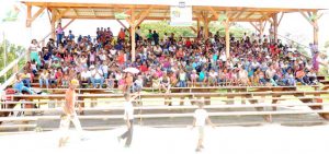 Participants and parents gathered for the closing ceremony at Durban Park. 