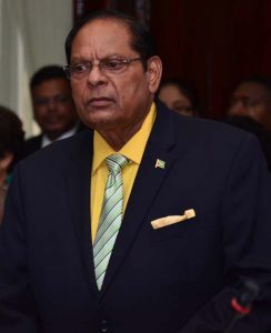 Prime Minister Moses Nagamootoo