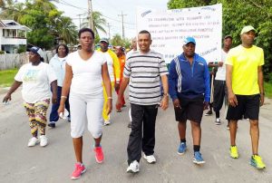 Police ranks and members of the public participate  in the recently held fitness event.