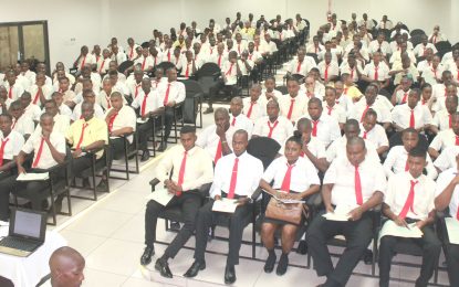 Over 200 young men and women embark on police training