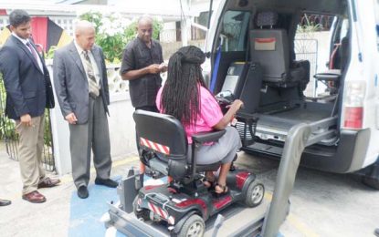 Gaico Construction Inc. donates wheelchair bus to Disability Commission