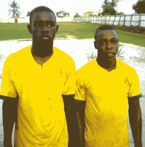 Lloyd Prince (right) and Eon King - Young Achievers FC