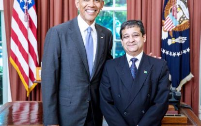 New Guyana Ambassador presents credentials to Obama