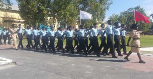 The recruits during the parade.