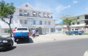 UNDP building on Brickdam, where victim sought shelter. 