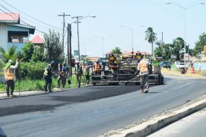 September month-end is the new deadline for the East Bank road expansion project. (FILE PHOTO)