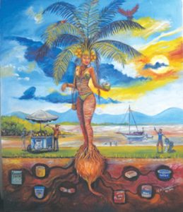 One of the paintings for the Coconut Festival Competition