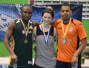 Festival MVPs (From left)- Hikers- Aroydy Branford, Toros- Kaelan Watson and Queen’s Park- Jerazeno Bell take a photo op with their prizes.