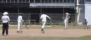 Sachin Singh blasted 115 & grabbed 6-14 at Bourda yesterday. (Sean Devers photo)