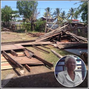 The remains of Gladys Fraser’s home.