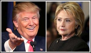 Republican Donald Trump and Democrat Hillary Clinton