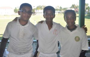 Dominic Roberts (left), Arian Persaud (center) and Menehik Halley 