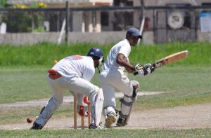 Sunil Singh misses a sweep during his 52 at MYO yesterday (Sean Devers photo)