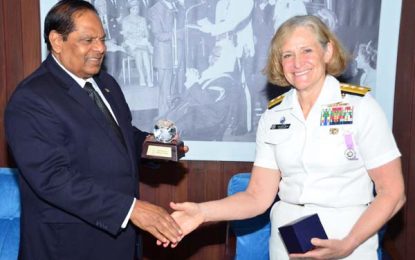 U.S. Navy Rear Admiral visits Guyana