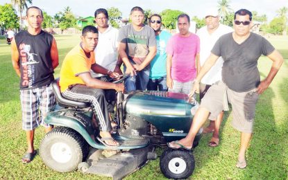 Ali, Downey donate Lawnmower to Good Success SC