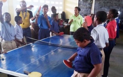 One week Primary School Table Tennis training Programme conducted in Berbice