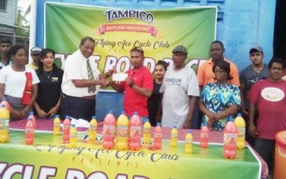 Sponsorship handed over for TAMPICO 60 Miles Caricom Day Cycle Race