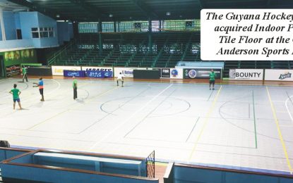 Hockey Board lays multi-purpose  plastic tile surface at Sports Hall