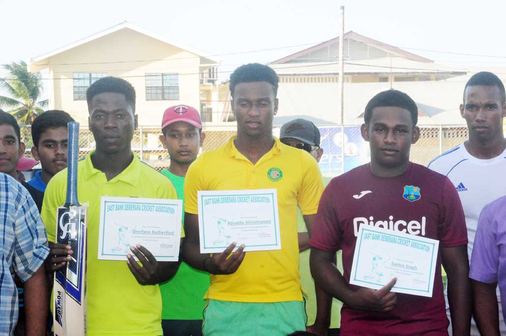 EBDCA rewards Rutherford, Alimohamed and Singh - Kaieteur News