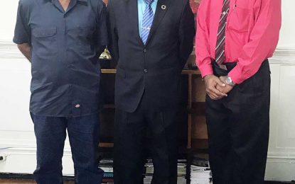 Guyana NRA pays courtesy call on Minister of Sports