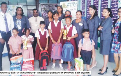 Demerara Bank partners RHTY&SC to host Art and Spelling ‘B’ Competitions