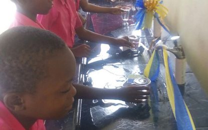 East Berbice schoolchildren receive drinking water