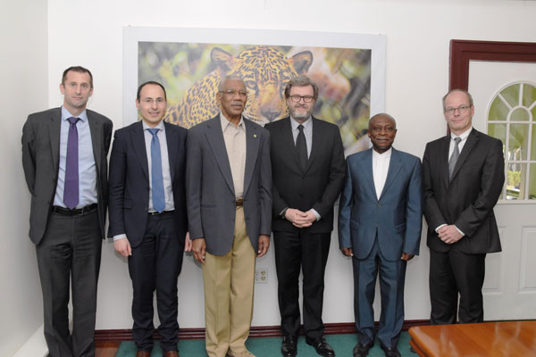 French oil giant executives pay courtesy call on President Granger ...