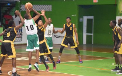 2018 GABA Knockout B’ball Tournament…Colts and Guardians win game one of respective 1st Div. and U-23 finals