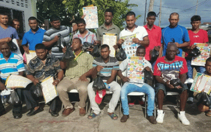 Upper Corentyne Clubs receive Cricket Balls and Educational Posters from BCB