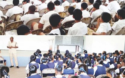 Police intensify visits and lectures to schools throughout Berbice