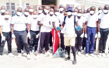 GPF trainees cleans up Suddie Hospital surrounding