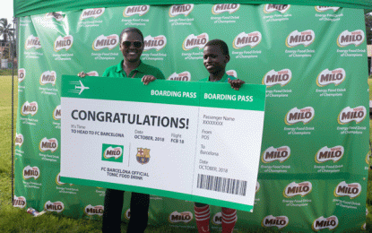 Ian Daniels off to Barcelona Spain as winner of Milo Football Skills Tournament 2018