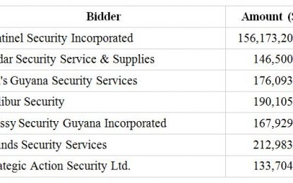 Security Services for GECOM in 2019 attract nine-figure bids