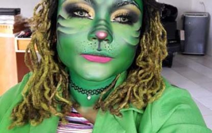 Make-up-Artist Setra Oselmo creates dazzling Christmas-inspired looks