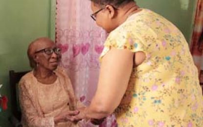 Centenarian receives special birthday visit from Public Health Minister